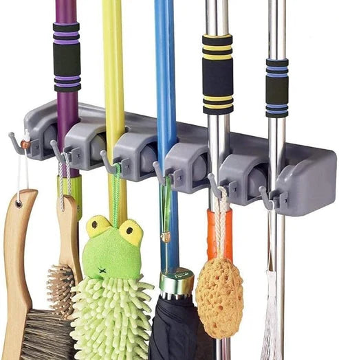 Brooms & Toiletries Wall Organizer