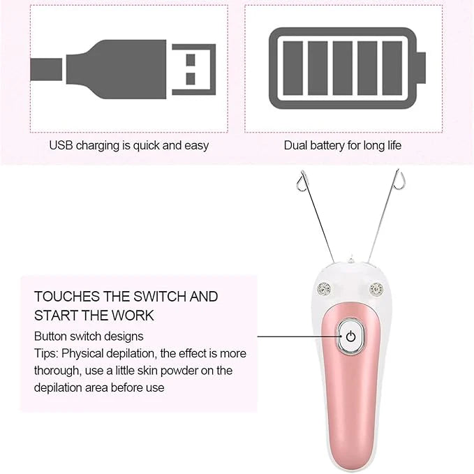 Electric Facial Threading Hair Removal Device
