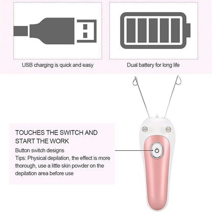 Electric Facial Threading Hair Removal Device